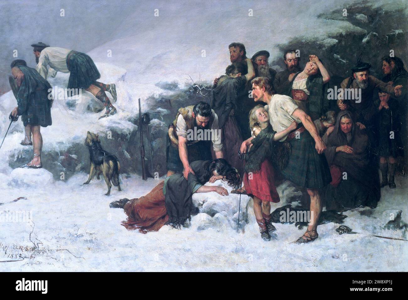 Le massacre de Glencoe par James Hamilton (1853-1894), huile sur toile, c. 1883-86 Banque D'Images