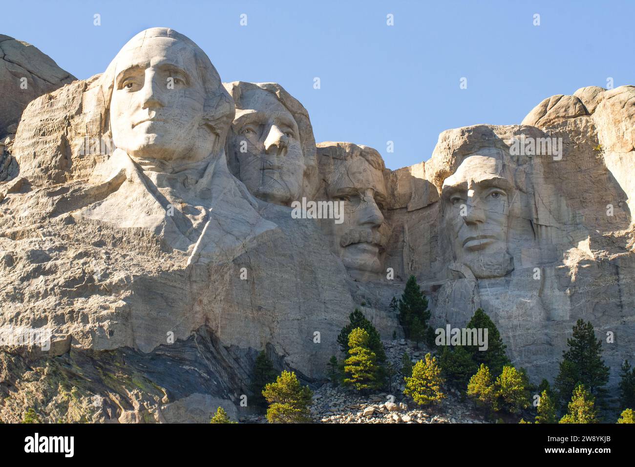 Monument national du mont Rushmore. Gros plan. Présidents. Dakota du Sud, États-Unis Banque D'Images