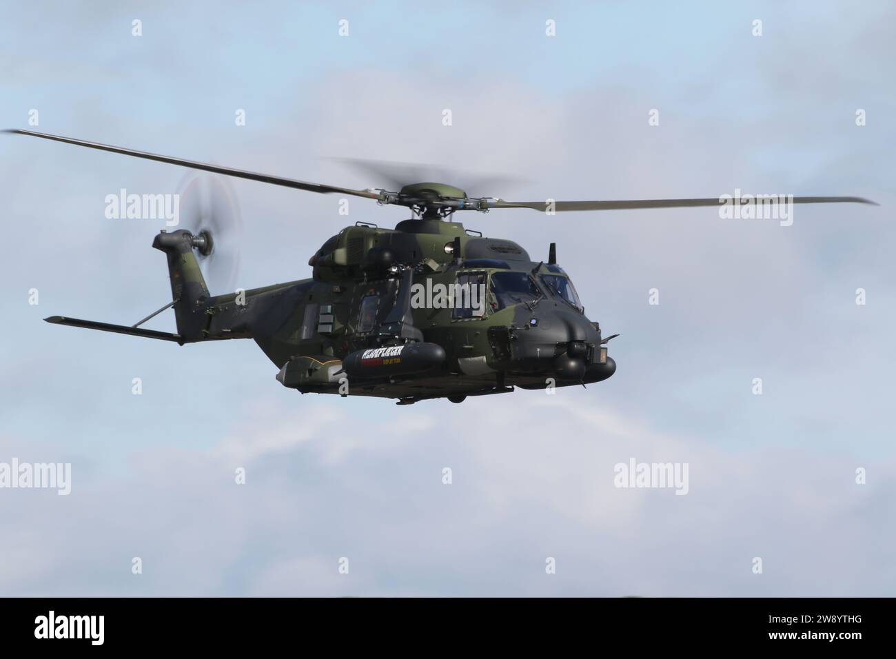 79+38, un NHIndustries NH90 TTH exploité par l'armée allemande, au départ de la RAF Fairford dans le Gloucestershire, en Angleterre, après avoir participé au Royal International Air Tattoo 2023 (riat 2023). Banque D'Images