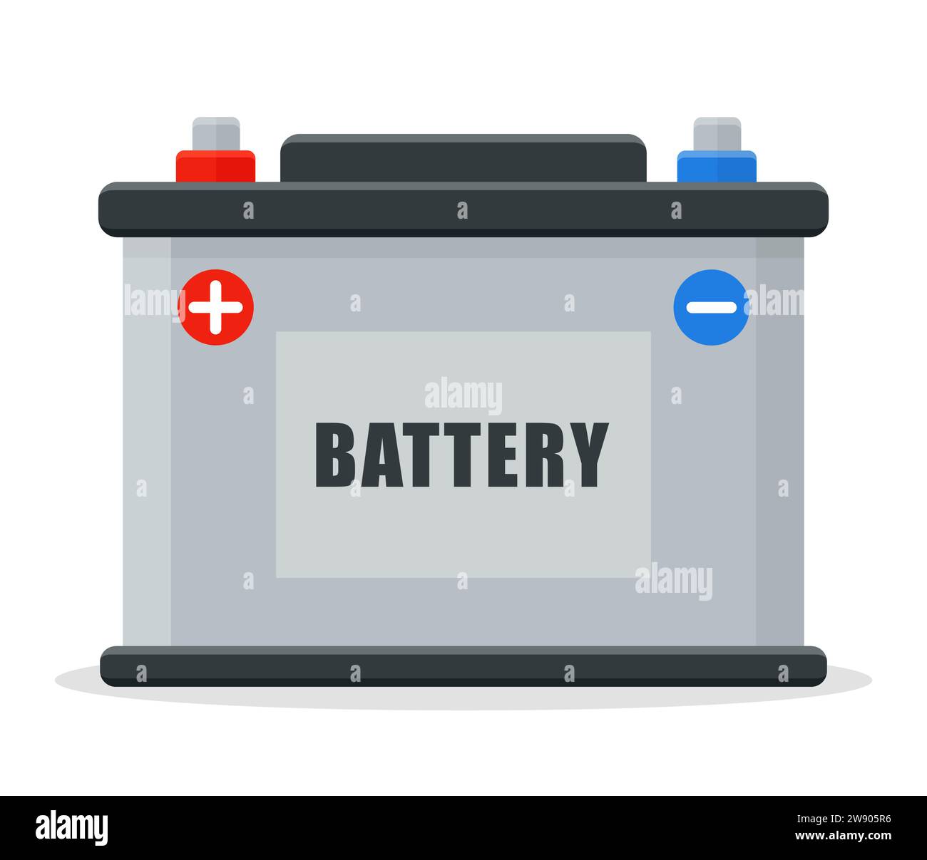 Illustration de la conception à plat de la batterie de voiture isolée Illustration de Vecteur