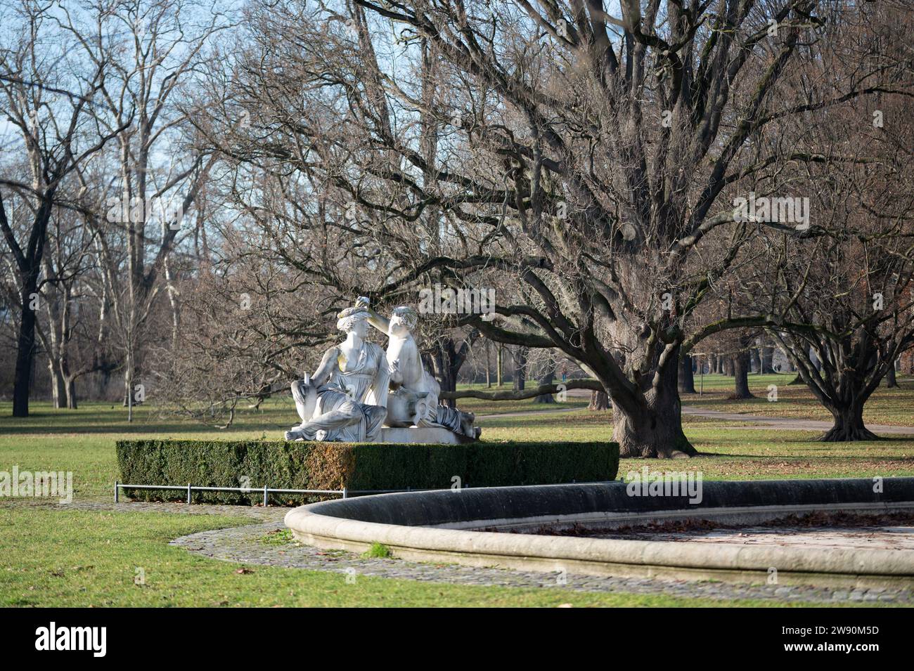 Bad Cannstatt, Rosensteinmuseum en hiver Banque D'Images