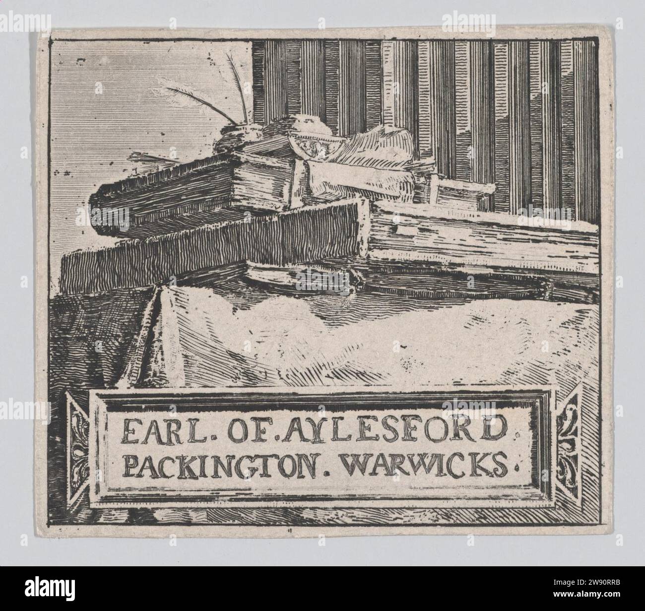 Troisième planche à livres du comte d'Aylesford 2016 par Heneage Finch, 4e comte d'Aylesford Banque D'Images