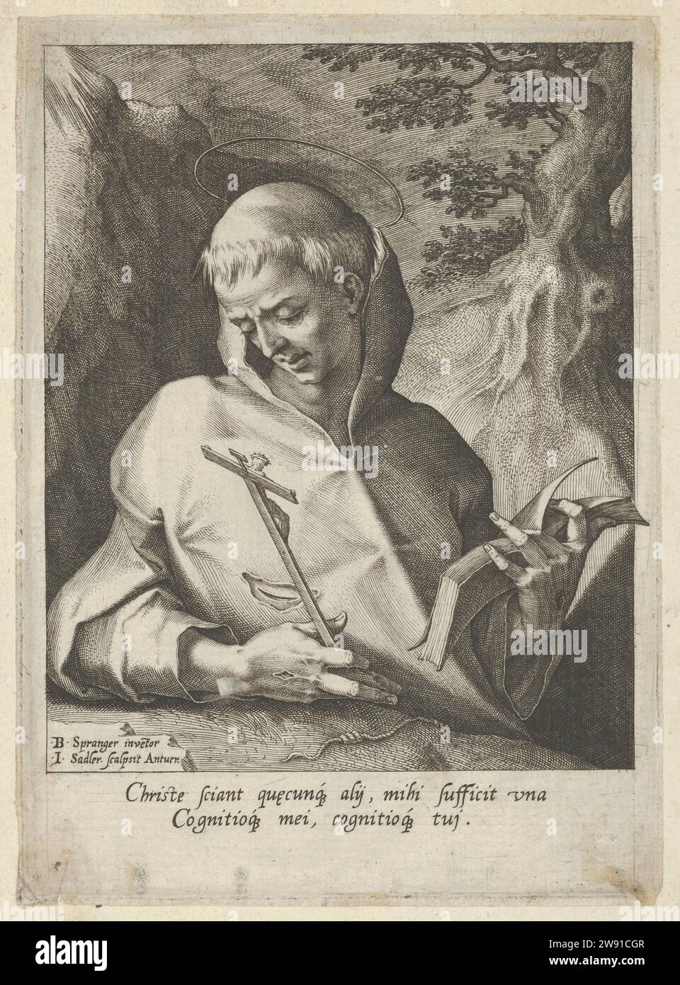 Saint François 1953 de Johann Sadeler I Banque D'Images