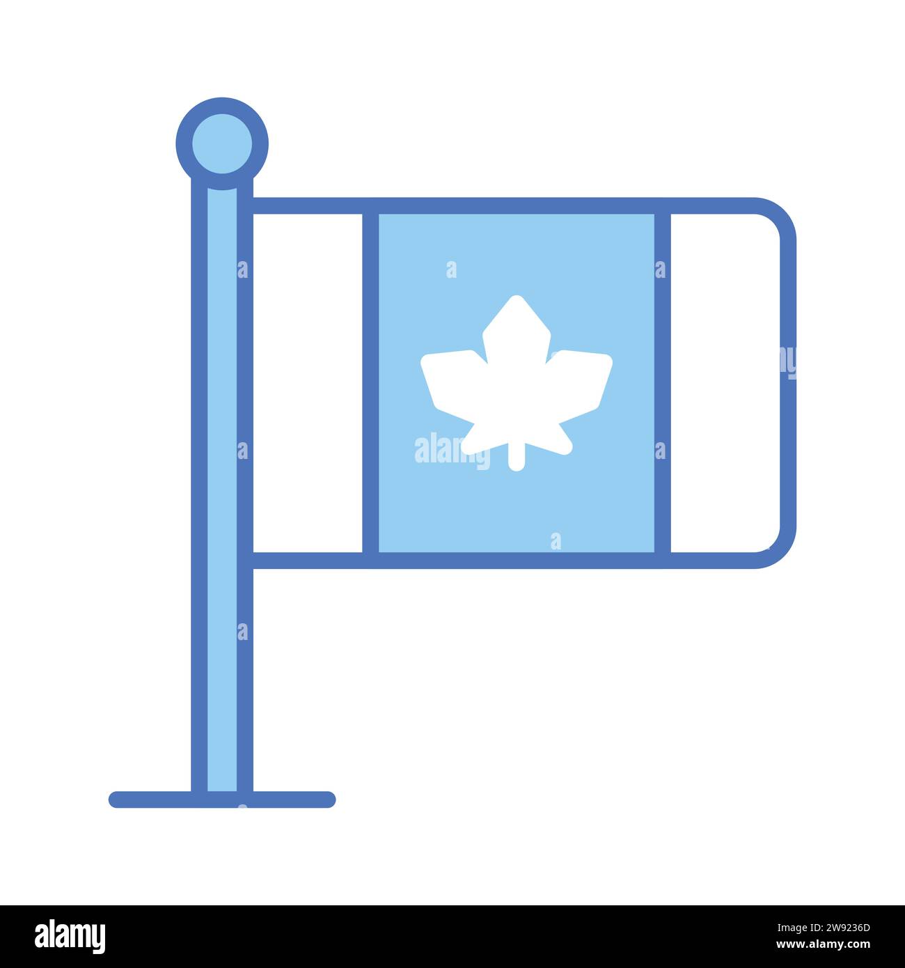 Attrapez cette icône magnifiquement conçue du drapeau canadien dans un style tendance Illustration de Vecteur