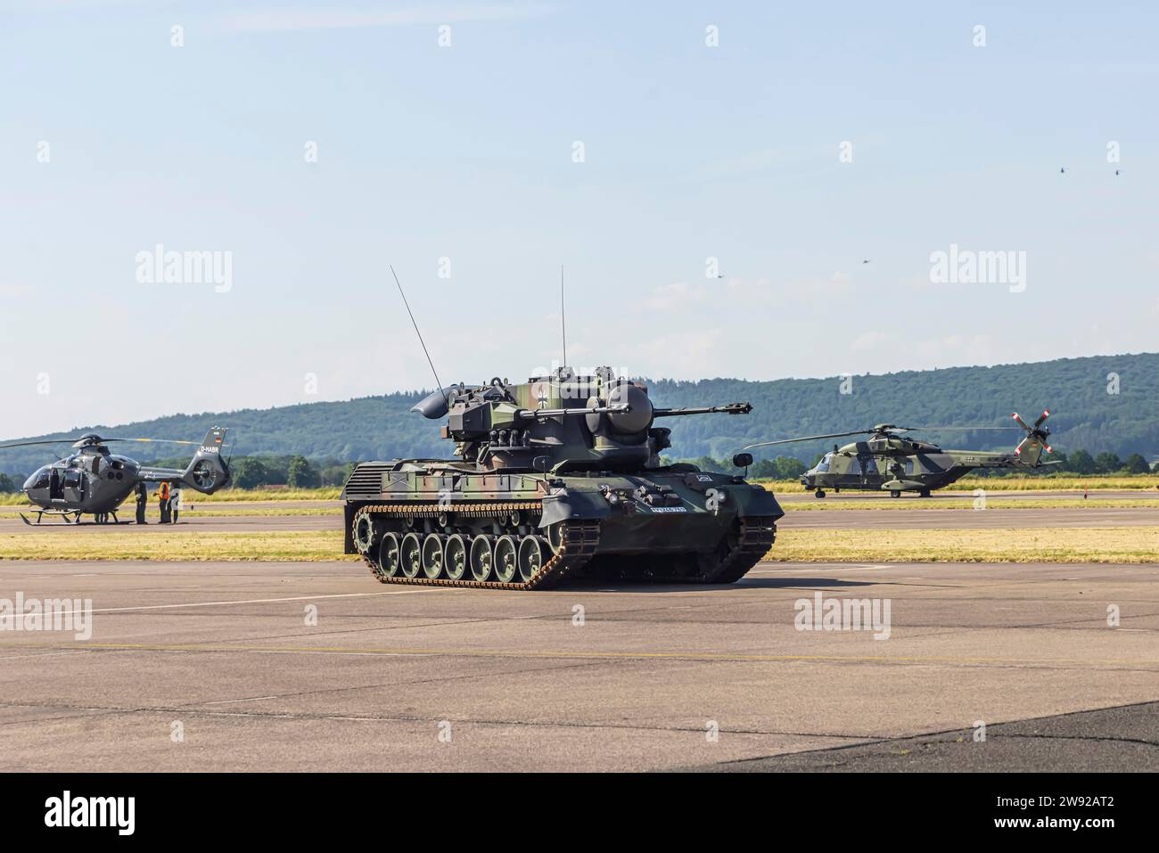 Spotterday pour la Journée des forces armées allemandes à l'aérodrome de Bueckeburg. Centre international de formation aux hélicoptères, Bueckeburg, Basse-Saxe Banque D'Images