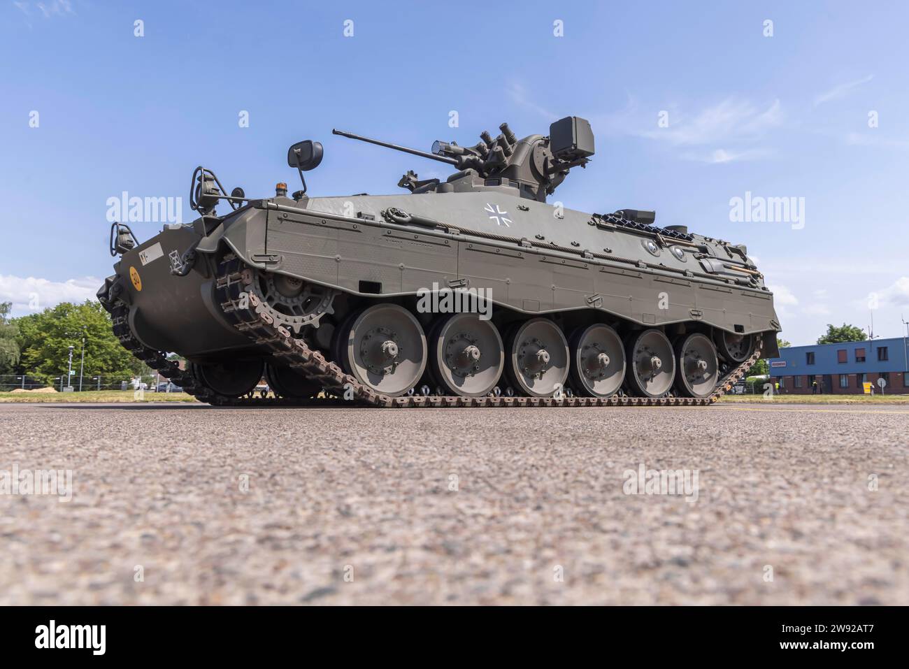 Véhicule de combat d'infanterie MARDER des forces armées allemandes, aérodrome de Bueckeburg, Basse-Saxe, Allemagne Banque D'Images