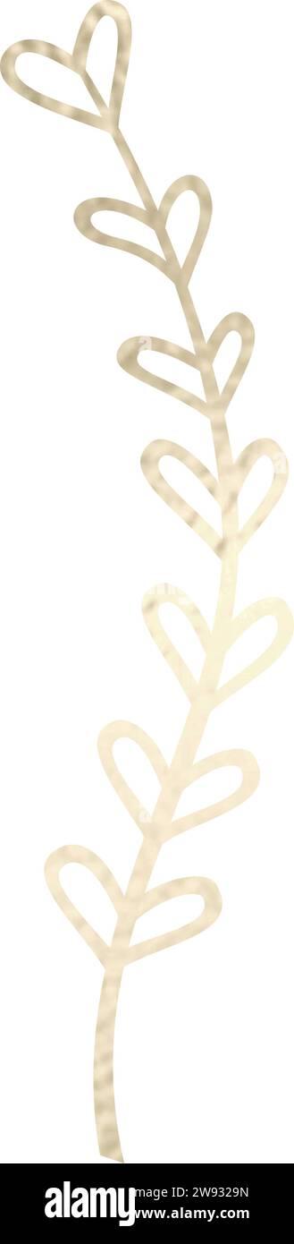 Séparateur de texte, bordure, bordure de texte, or avec fond transparent Illustration de Vecteur