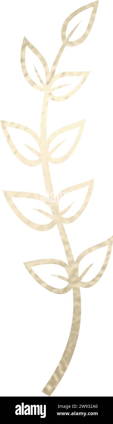 Séparateur de texte, bordure, bordure de texte, or avec fond transparent Illustration de Vecteur