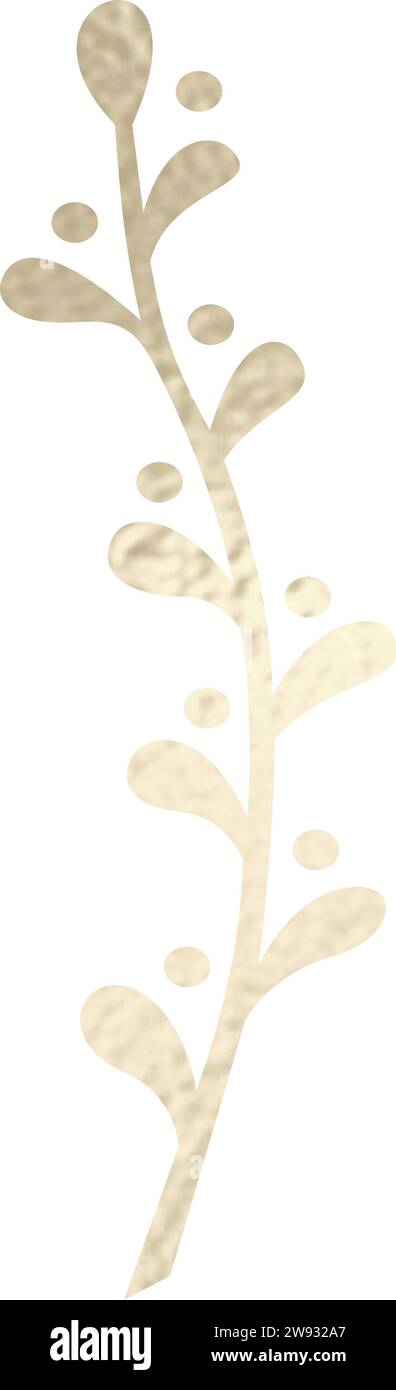 Séparateur de texte, bordure, bordure de texte, or avec fond transparent Illustration de Vecteur