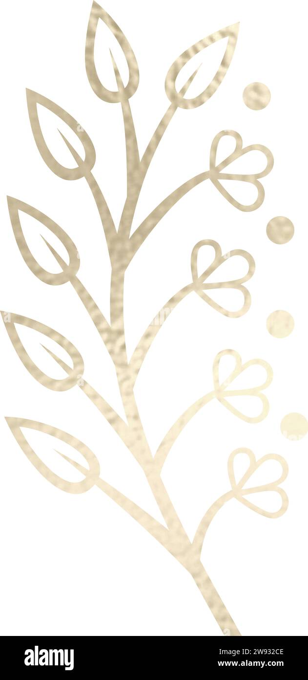 Séparateur de texte, bordure, bordure de texte, or avec fond transparent Illustration de Vecteur