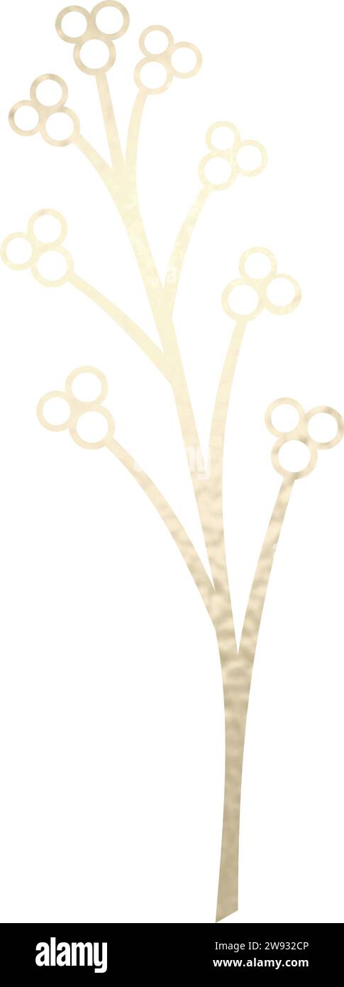 Séparateur de texte, bordure, bordure de texte, or avec fond transparent Illustration de Vecteur