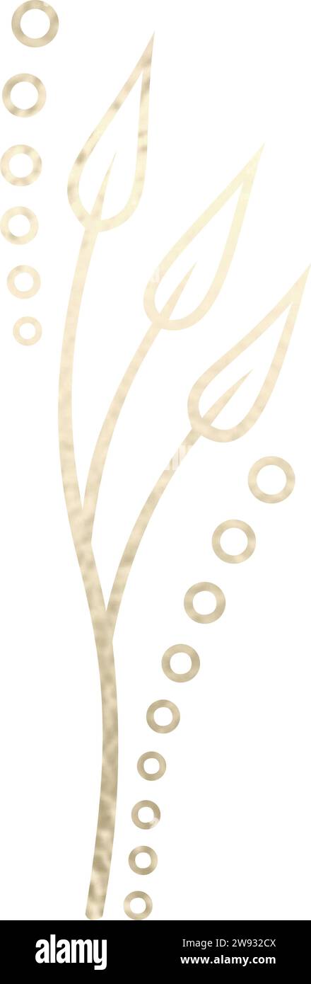 Séparateur de texte, bordure, bordure de texte, or avec fond transparent Illustration de Vecteur