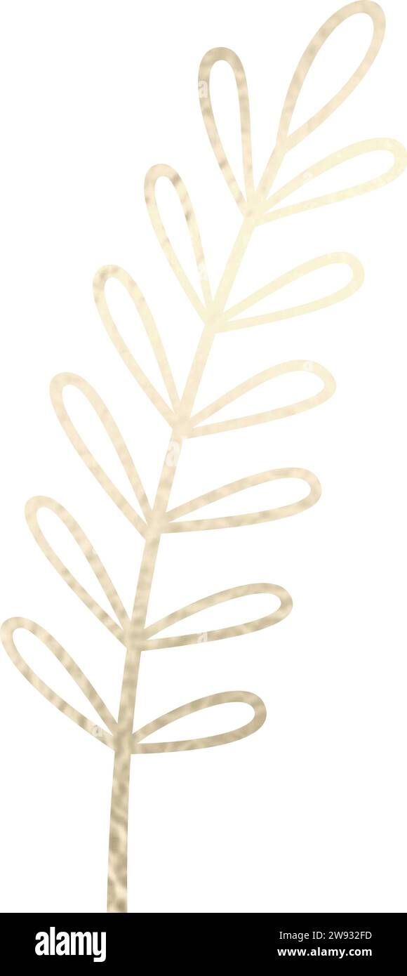 Séparateur de texte, bordure, bordure de texte, or avec fond transparent Illustration de Vecteur