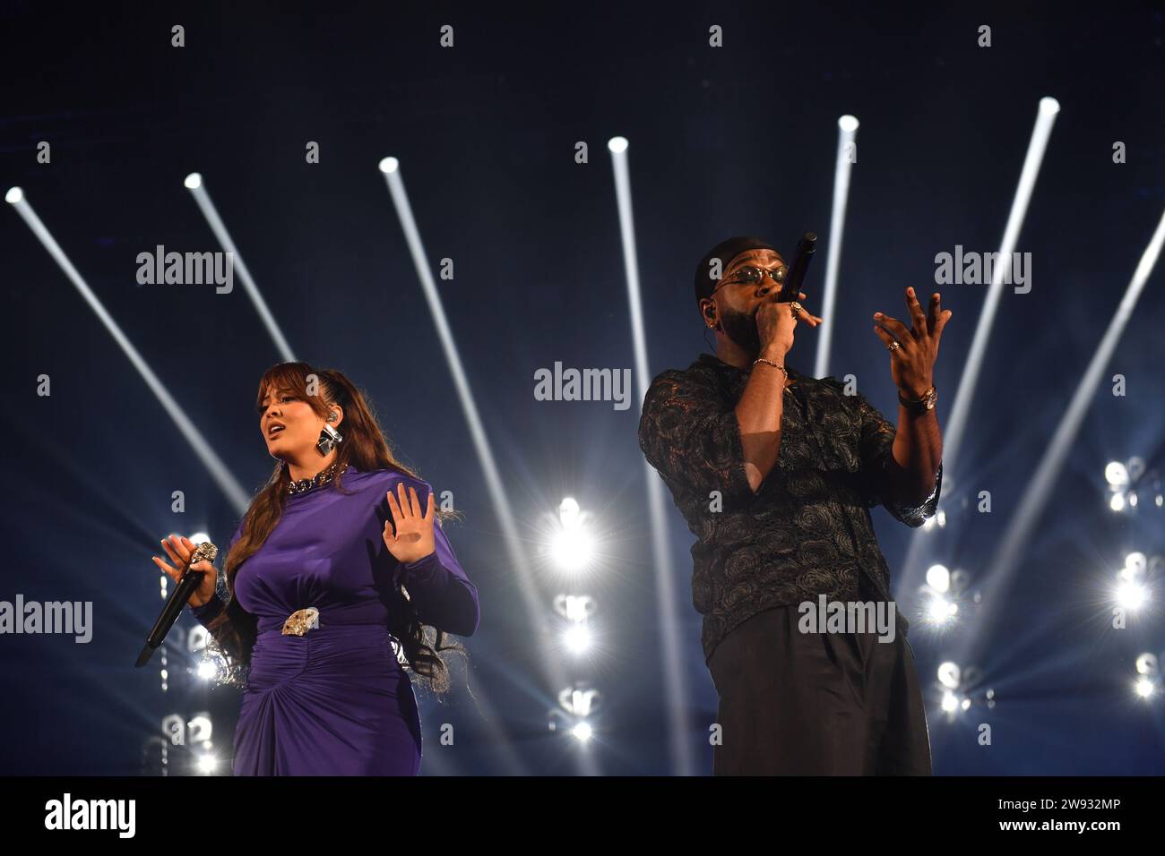 NEJ aka Nej (Nejoua Laamri) concert à Paris Bercy ACCOR Arena Banque D'Images