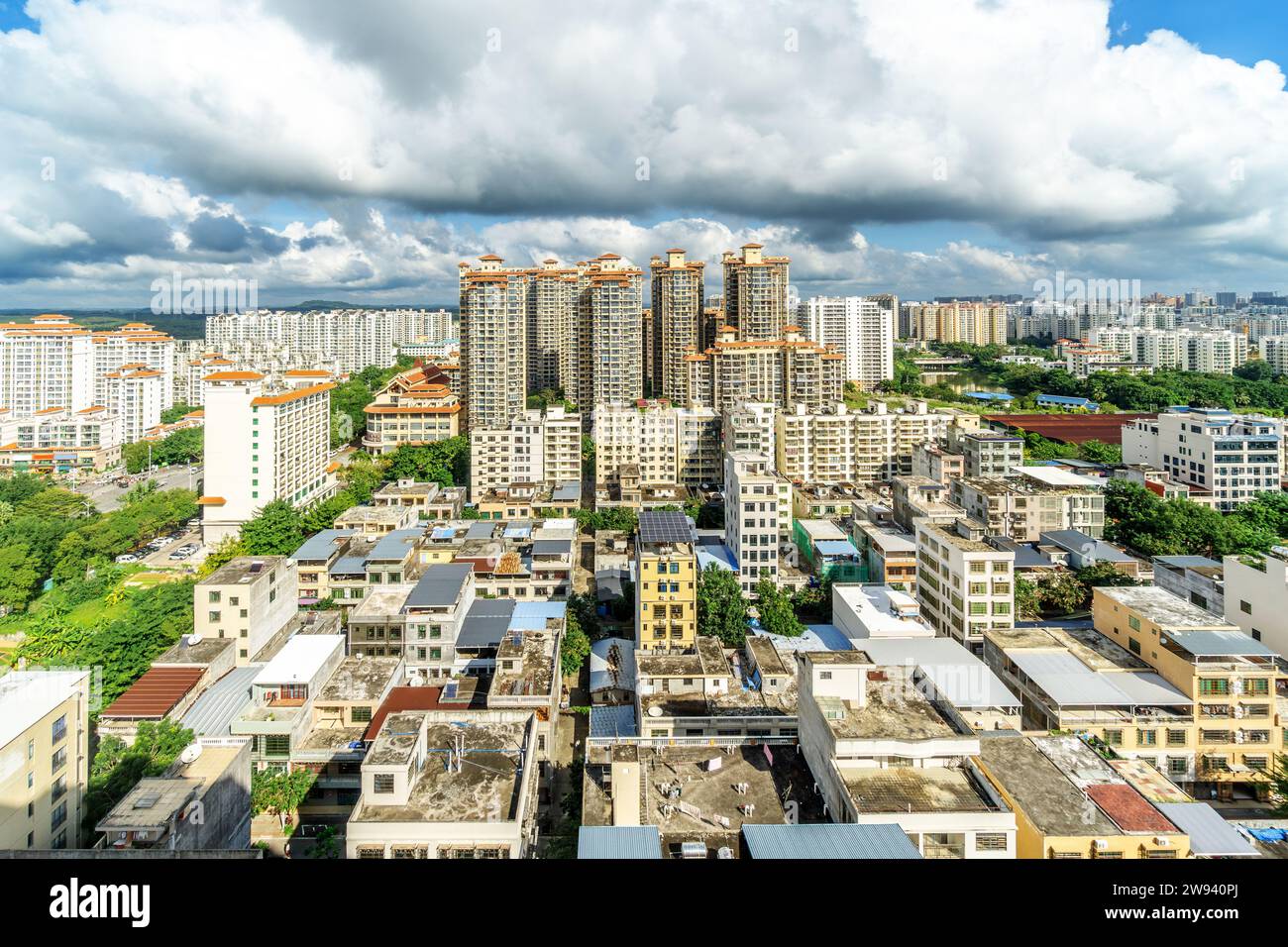 Hainan Town Residential, Qionghai, île de Hainan, Chine. Banque D'Images