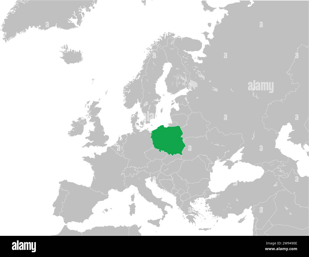 Carte de localisation de la RÉPUBLIQUE DE POLOGNE, EUROPE Illustration de Vecteur