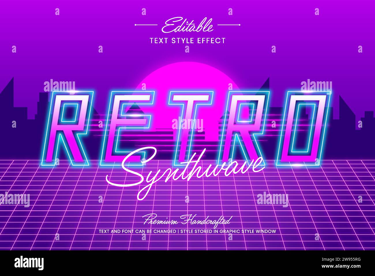 Effet de style de texte vectoriel 3D Retro Disco 80s éditable, adapté à la création de graphiques texte accrocheurs pour les médias numériques et imprimés tels que les affiches, donc Illustration de Vecteur