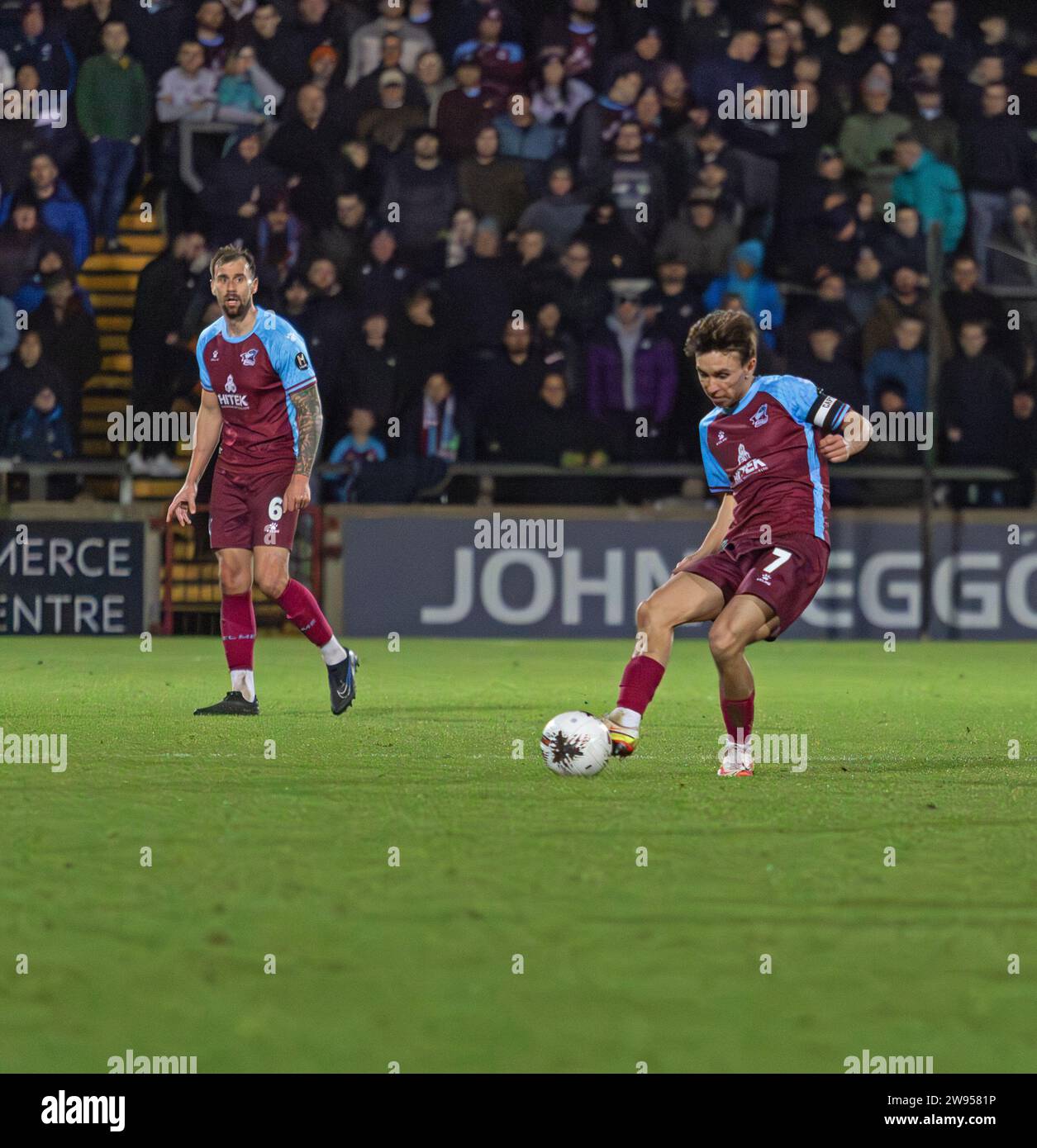 Scunthorpe United vs Solihull Moors FA Trophy, Glanford Park, Scunthorpe, North Lincolnshire, Angleterre 08.12.2023 Banque D'Images