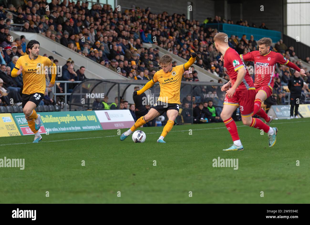 Boston United vs Alfreton Town Vanarama National League North 23.12.2023 Jakemans Community Stadium, Boston, Lincolnshire, Angleterre Banque D'Images