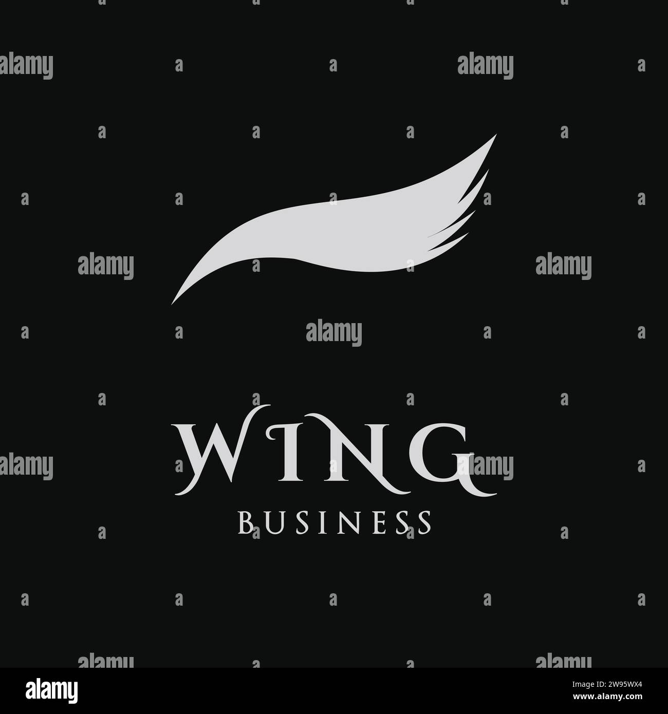 Modèle de conception de logo WiNG Icon Illustration de Vecteur