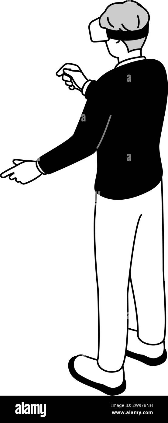 Image de DX, homme portant des lunettes VR, illustration Vector Illustration de Vecteur