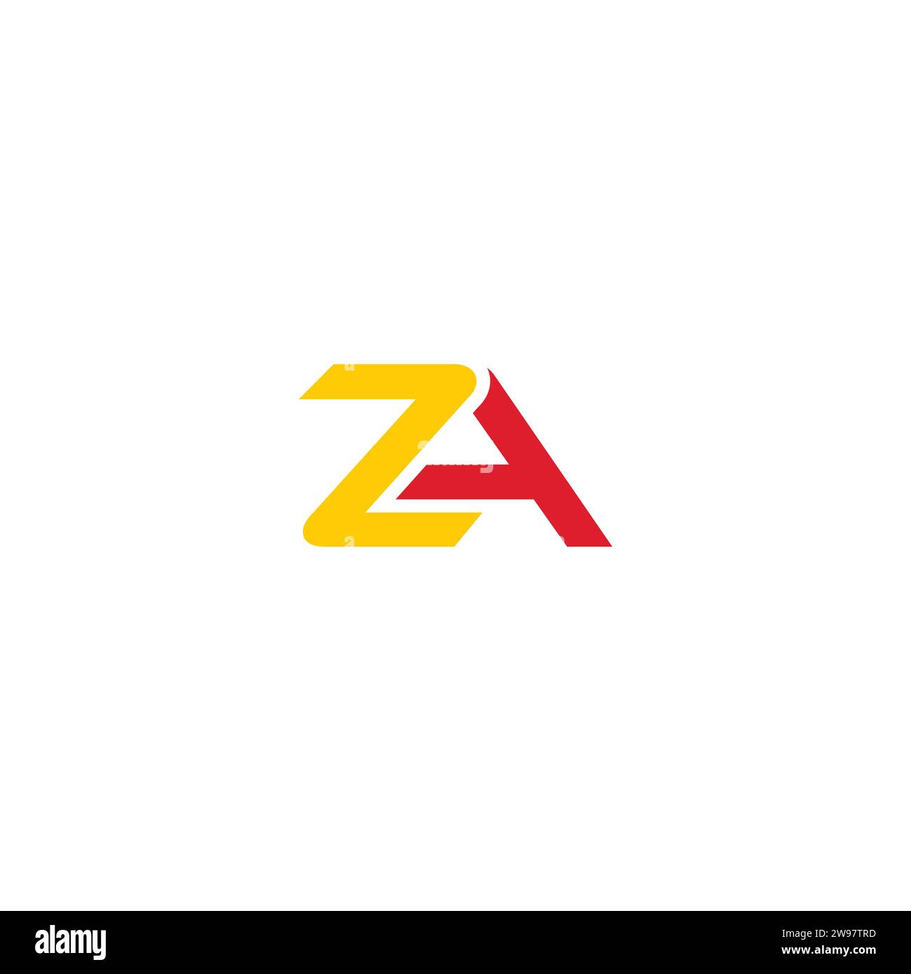 ZA logo simple Design. Vecteur d'icône lettre ZA Illustration de Vecteur