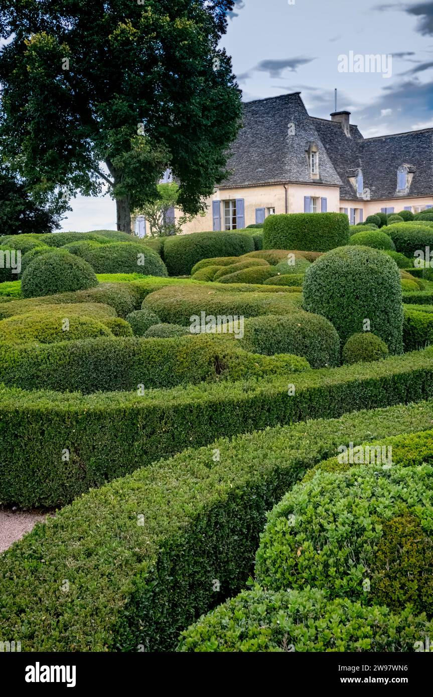 Jardins de Marqueyssac, Vezac, Dordogne, France Banque D'Images