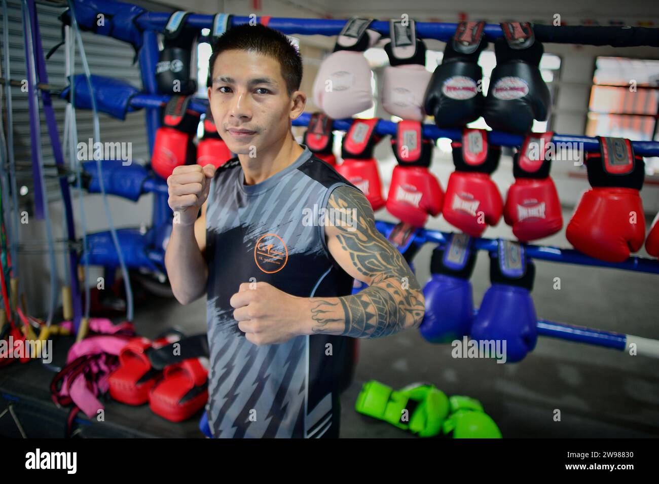 CK Boxing Gym Bangkok Thaïlande Banque D'Images