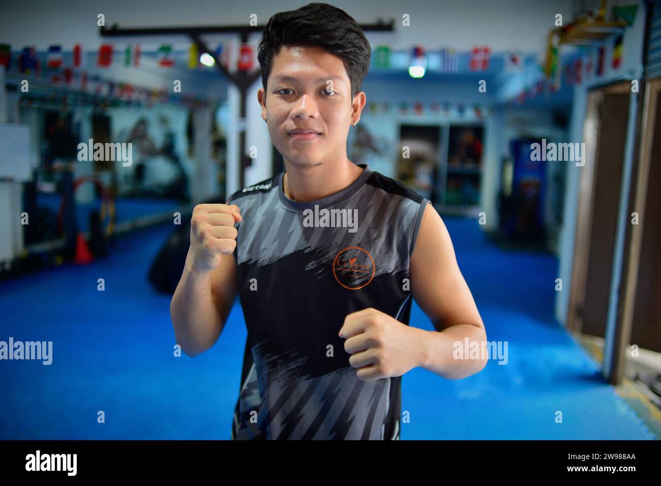 CK Boxing Gym Bangkok Thaïlande Banque D'Images