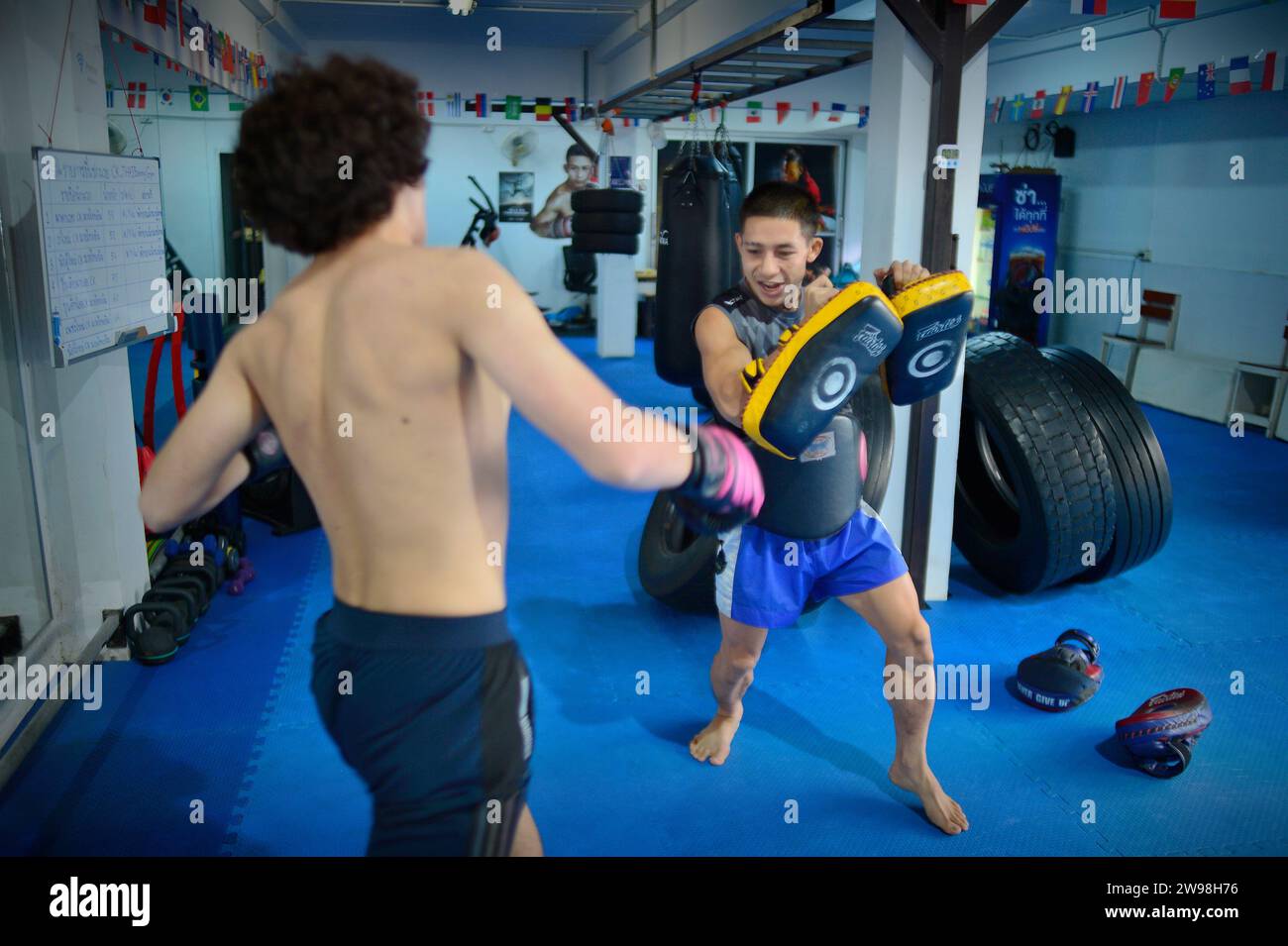 CK Boxing Gym Bangkok Thaïlande Banque D'Images