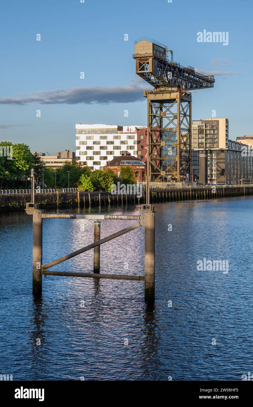 La grue Finnieston à River Clyde dans la ville de Glasgow, Écosse, Royaume-Uni. Banque D'Images