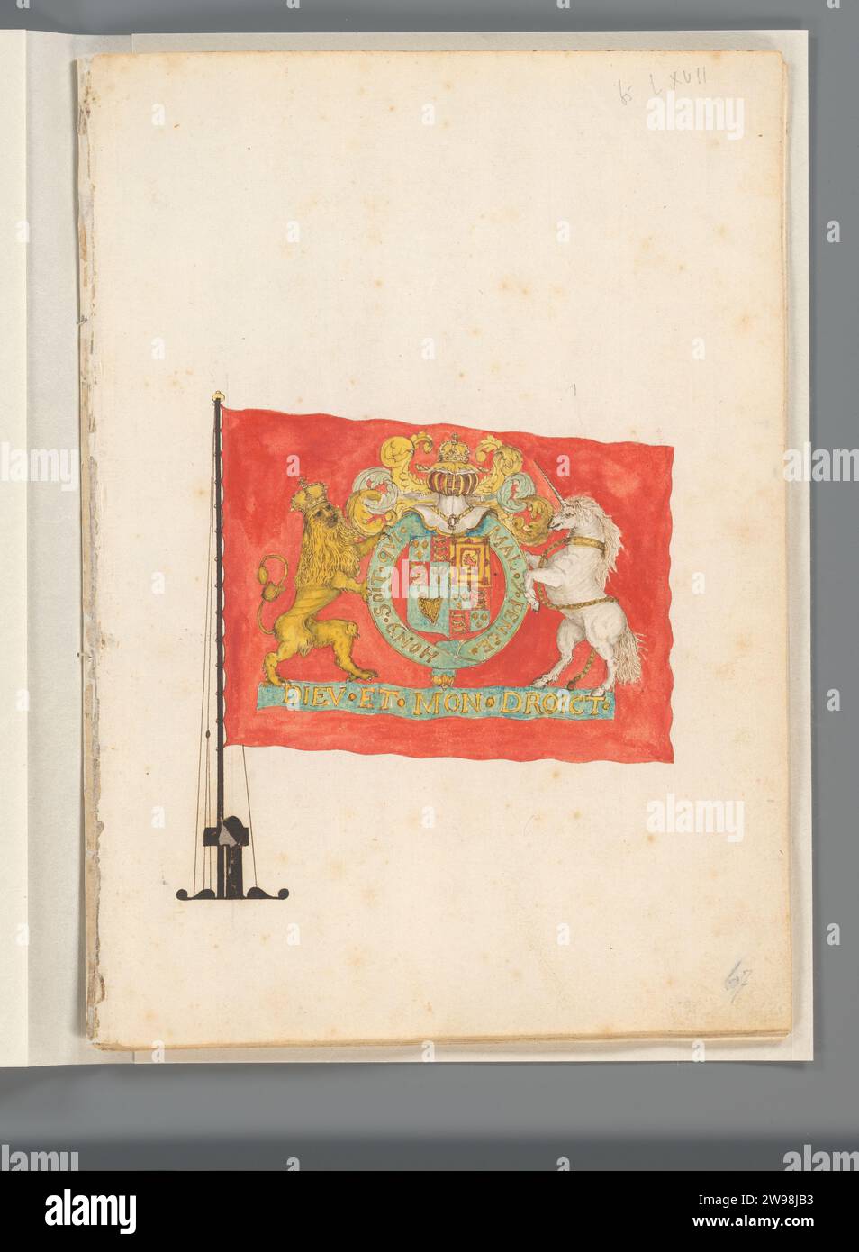 Drapeau de la Grande-Bretagne, Anonyme, 1667 - 1670 dessin drapeau de ...