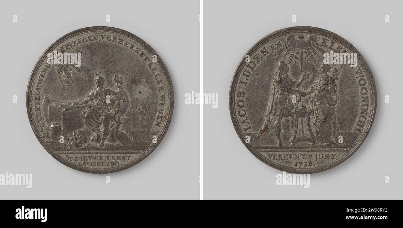Médaille Française En Étain - Blason Royal (Armes De Navarre ?) - Avant 1800 - TTB