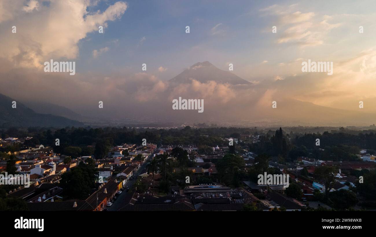 Volcan d'Antigua Guatemala Banque D'Images