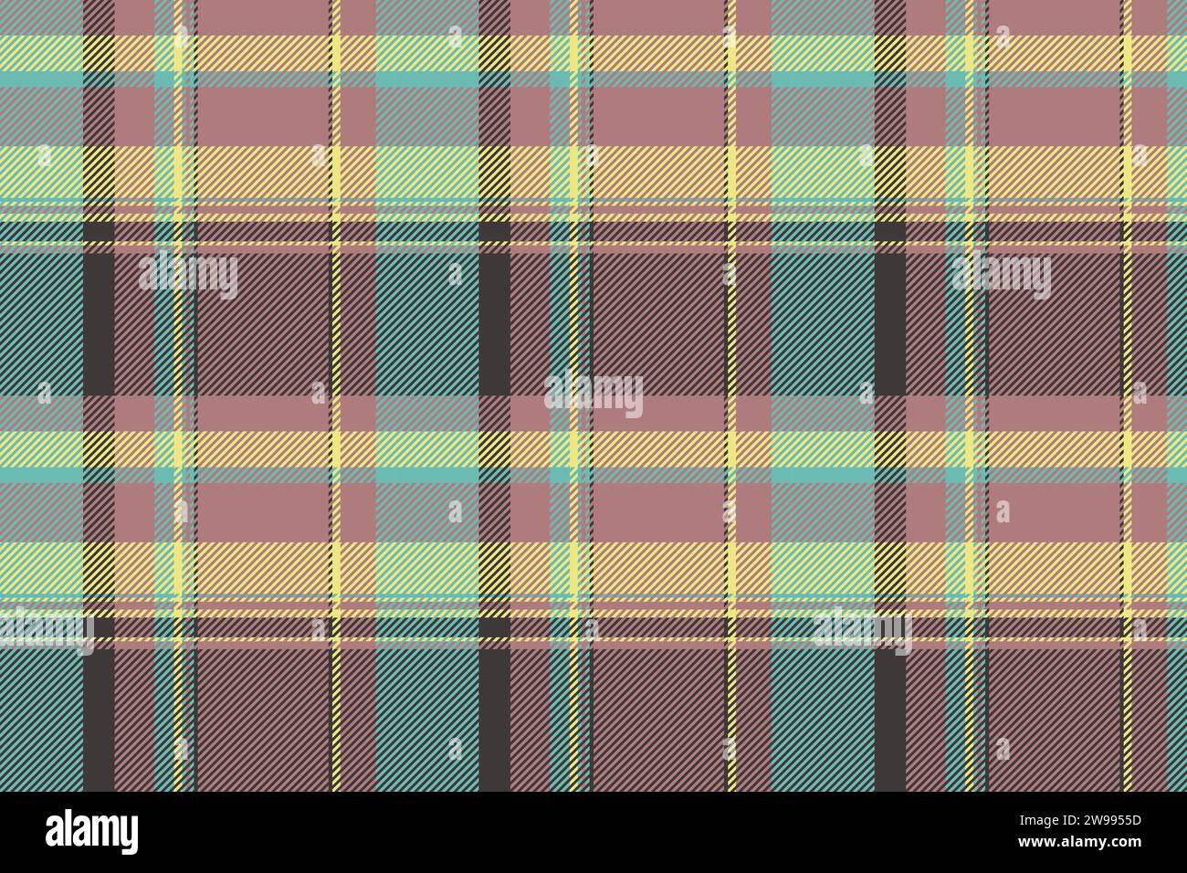 Motif tartan de fond de serviette, textile vecteur Thanksgiving Seamless. Motifs tissu à carreaux texturé à carreaux dans des tons pastel et foncé. Illustration de Vecteur