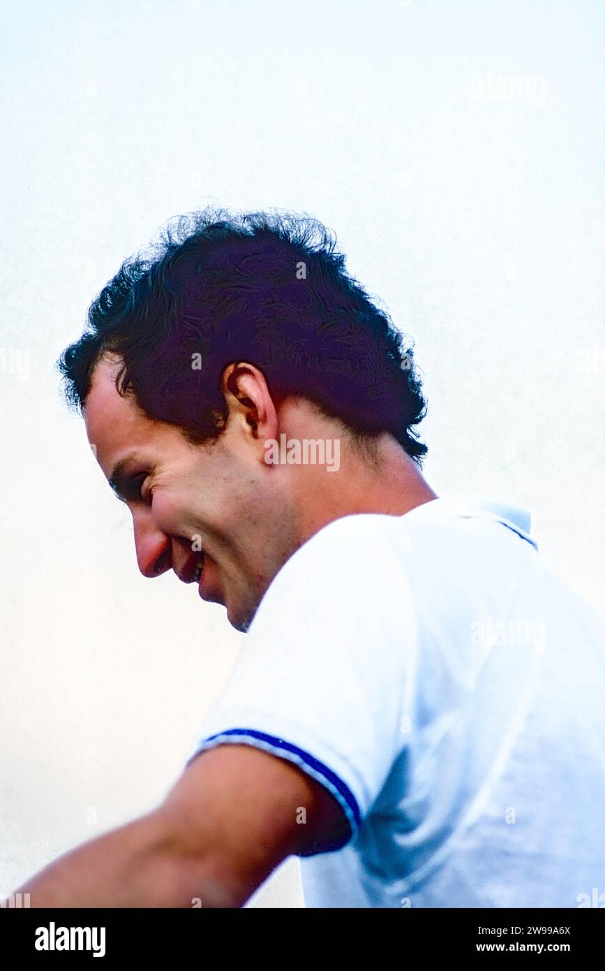 John McEnroe (États-Unis) participe au tournoi des champions WCT 1985. Banque D'Images