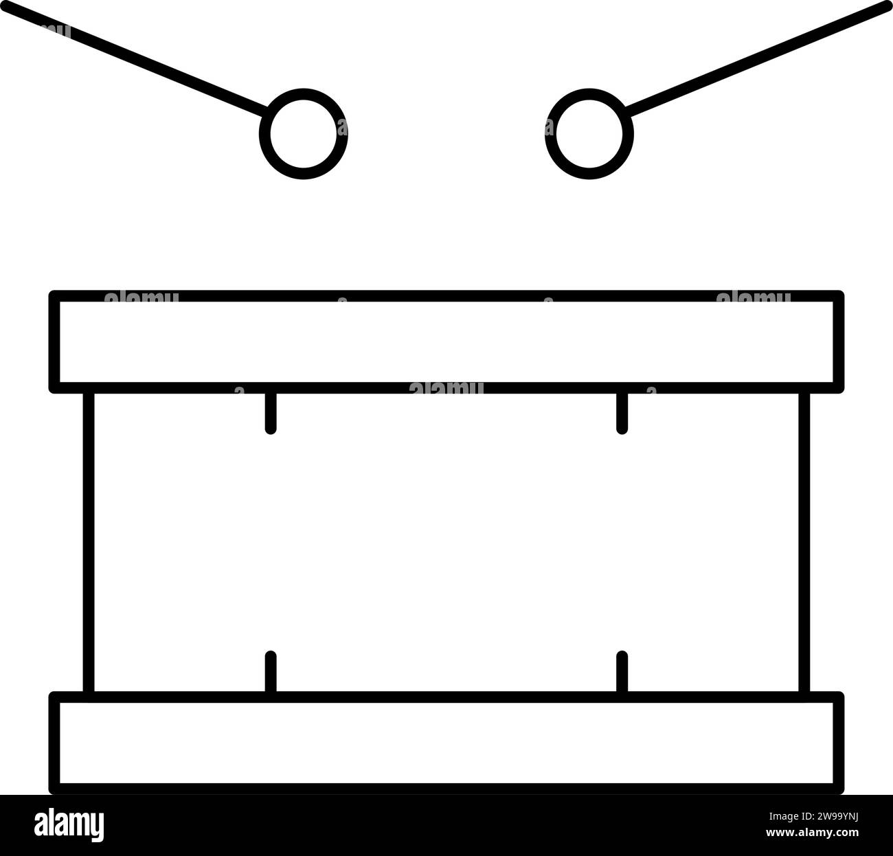 Musique, simple drum icon (drummer), Vector Illustration Illustration de Vecteur