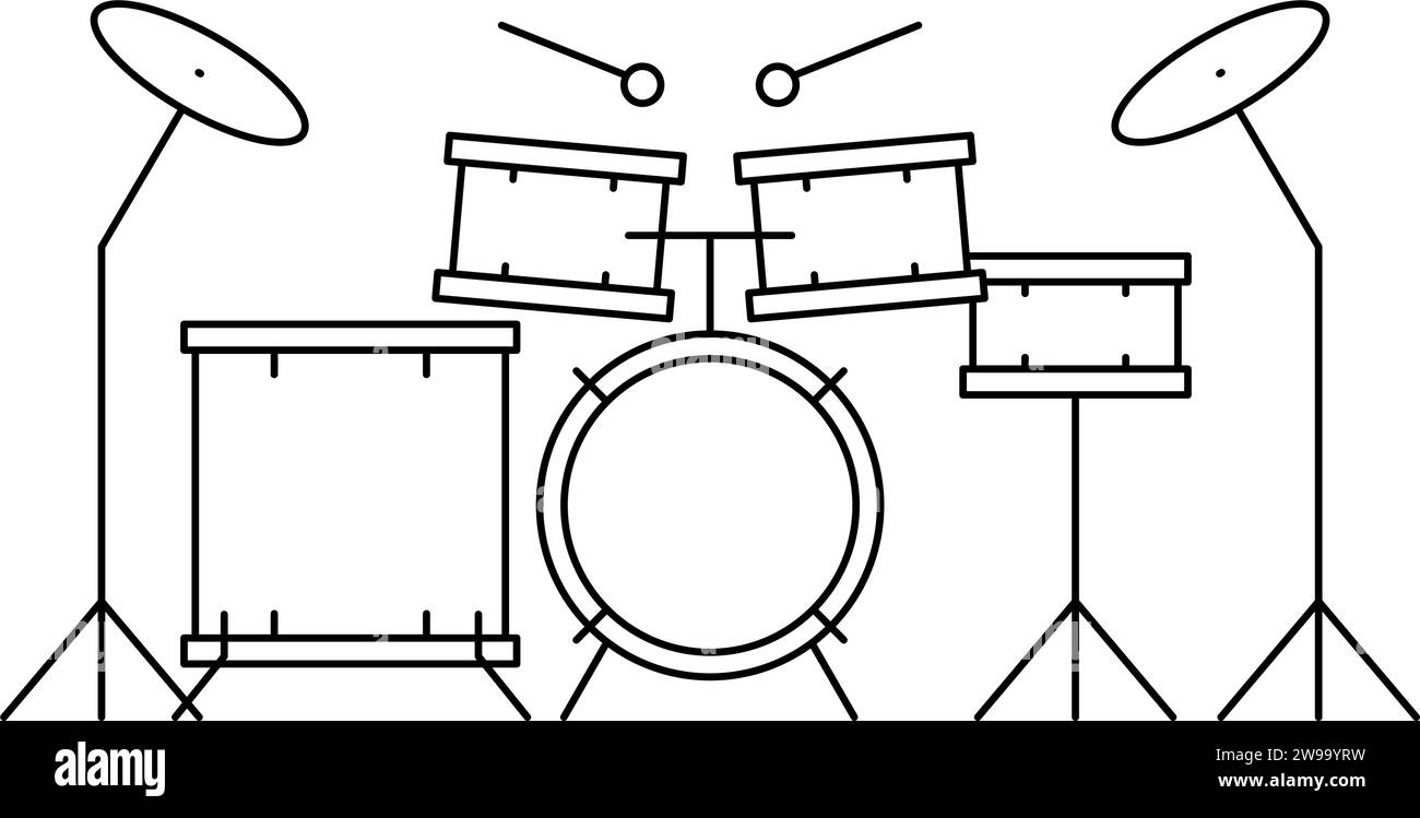 Musique, simple drum icon (drummer), Vector Illustration Illustration de Vecteur
