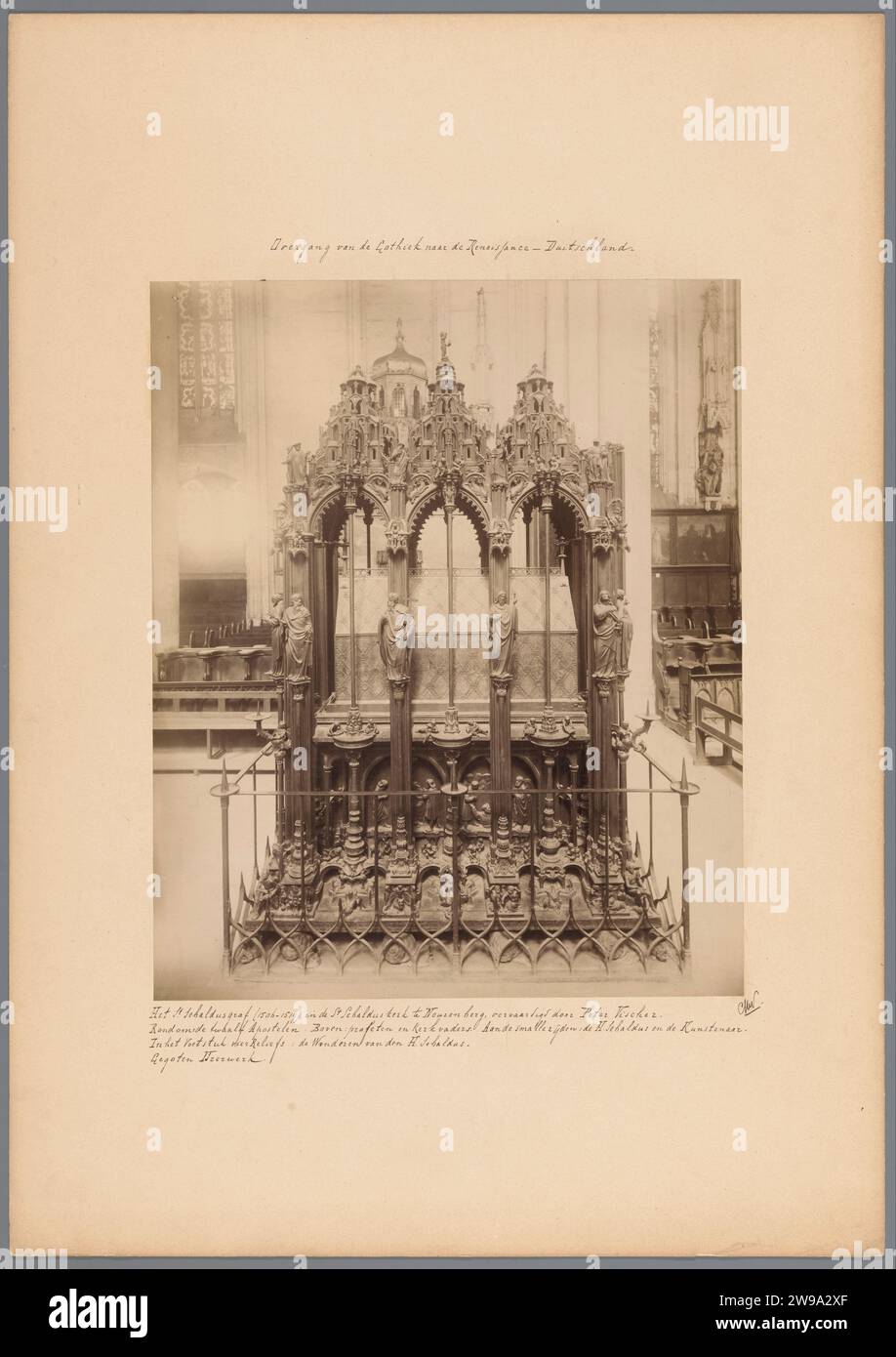 Graphique de Sebaldus dans le Saint-Sebalduskerk à Nuremberg, 1895 photographie Sint-Sebalduskerk carton. support photographique albumen print tombe, tombe. Intérieur de l'église Sint-Sebalduskerk Banque D'Images