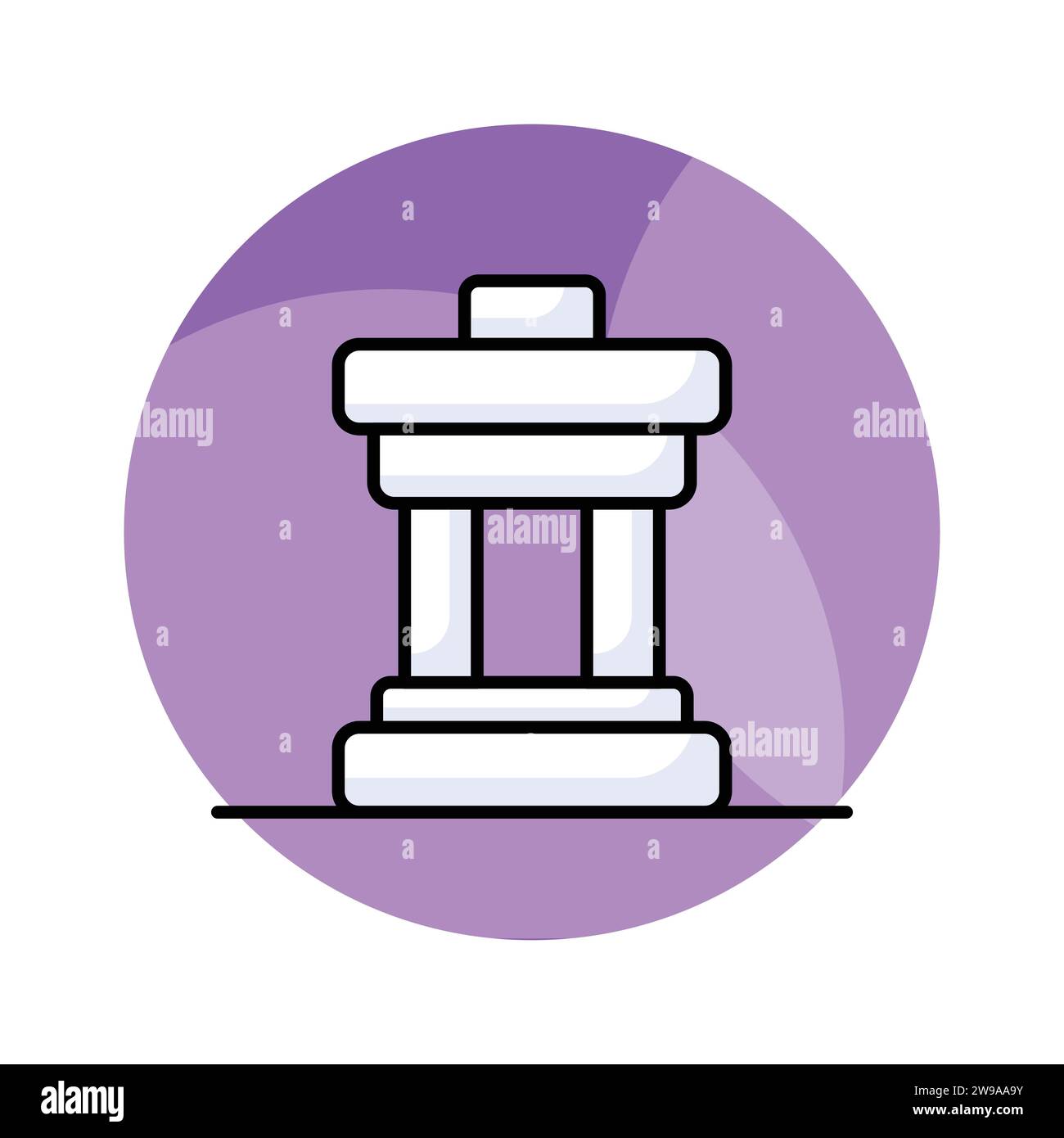 Attrapez cette icône d'inukshuk dans un style tendance, isolé sur fond blanc Illustration de Vecteur