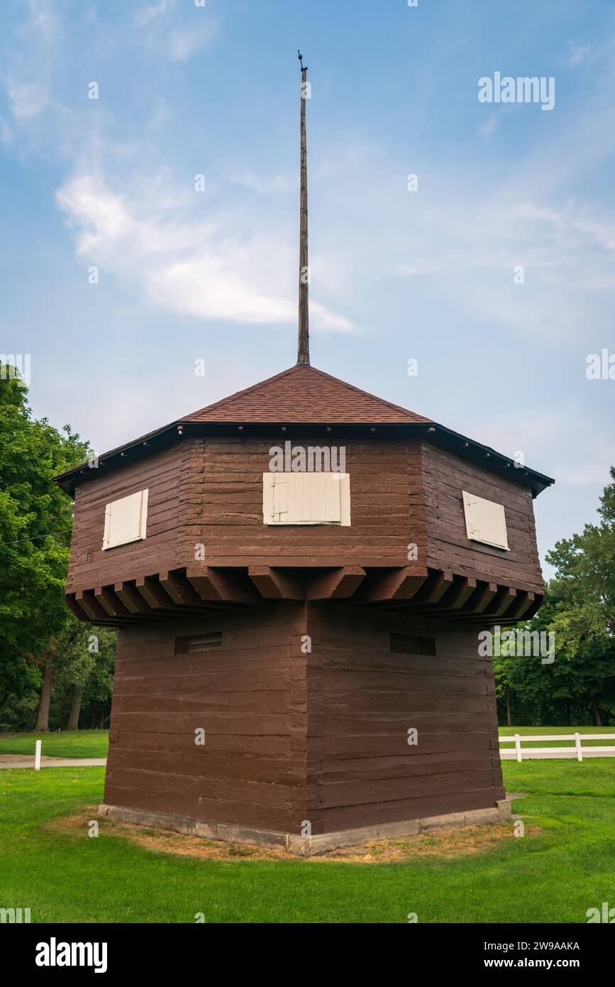 The Mad Anthony Wayne Blockhouse à Erie, PA Banque D'Images