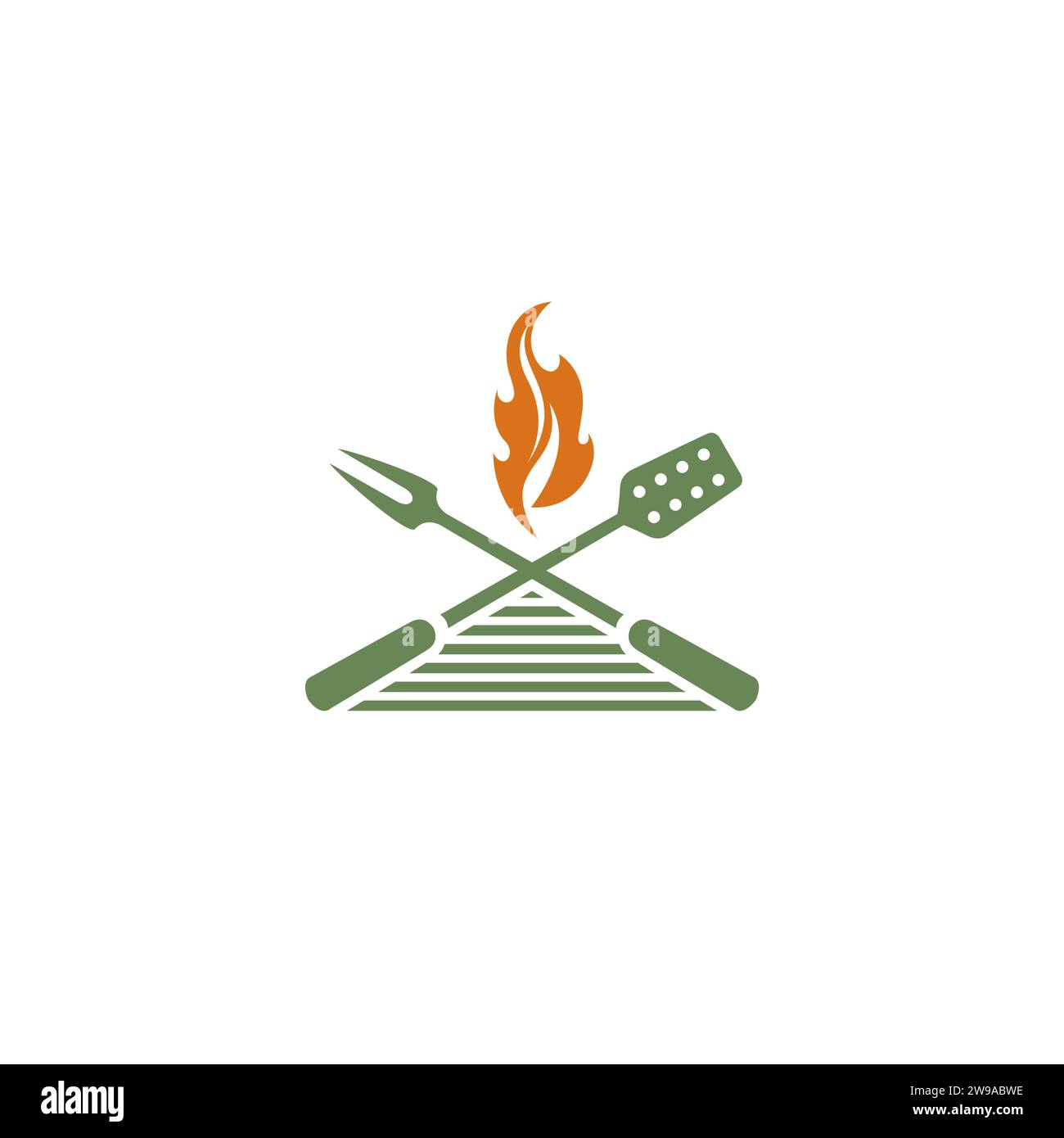 logo grill. logo de la nourriture du restaurant Illustration de Vecteur