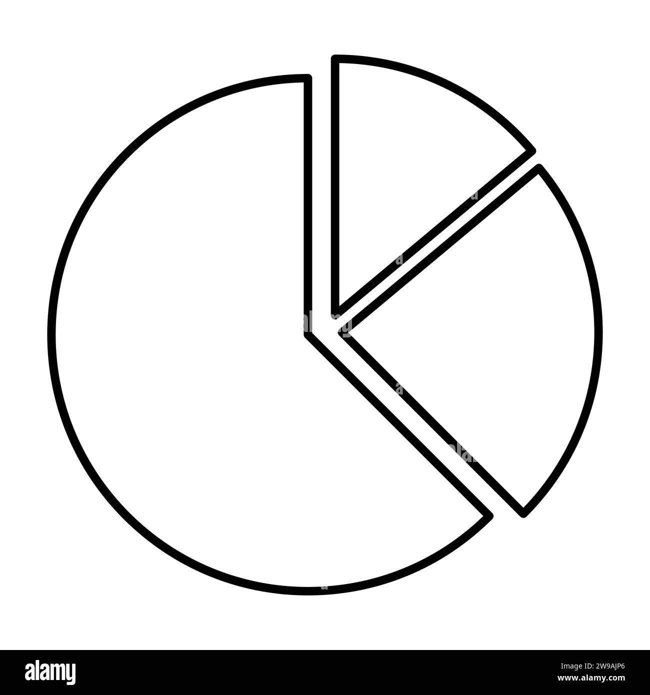 Icône de graphique circulaire. Illustration vectorielle isolée sur fond blanc Illustration de Vecteur