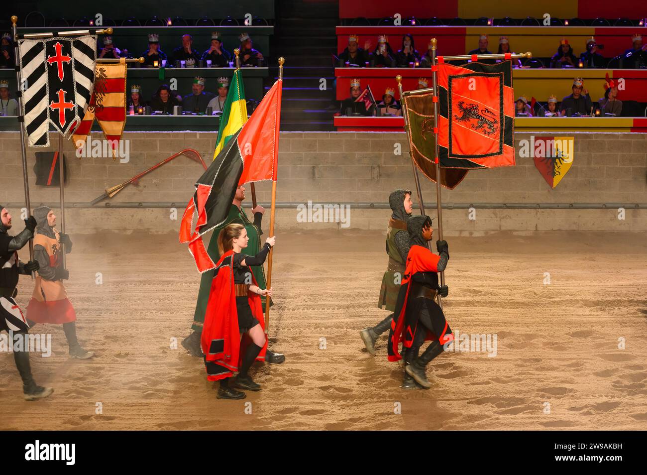 Dîner et tournoi Medieval Times, Toronto, Canada Banque D'Images