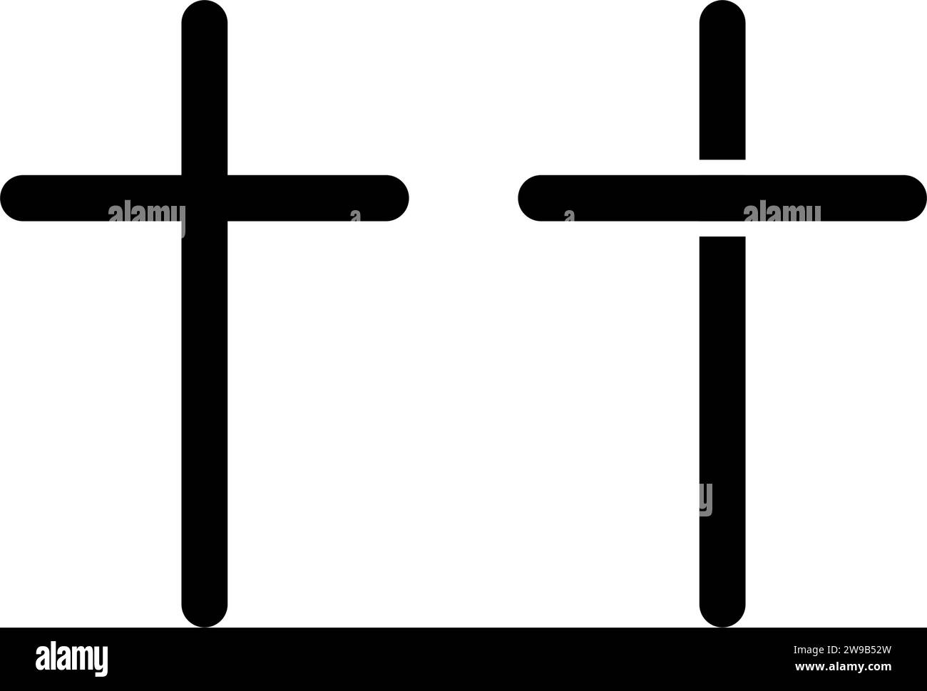 Jeu d'icônes croisées conception simple Illustration de Vecteur