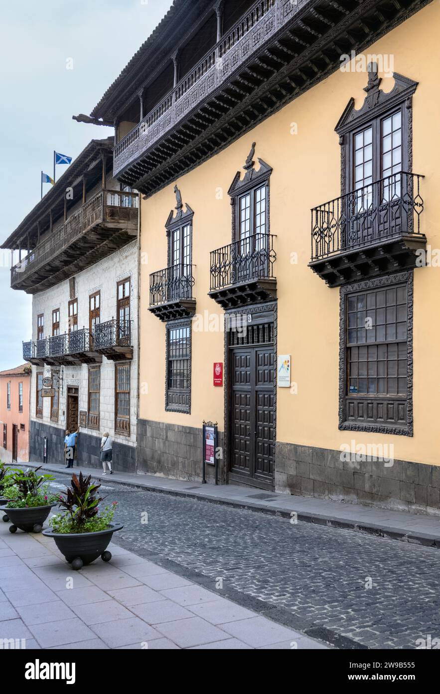 La Casa de los Balcones Maison des balcons, la Oratava, Tenerife, Iles Canaries Maison historique et musée Banque D'Images