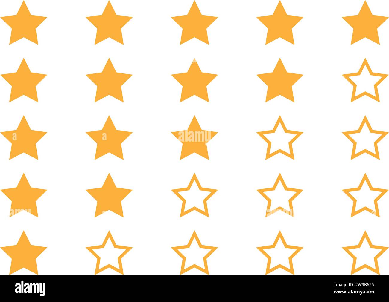 Jeu d'icônes de commentaires sur les étoiles de notation Illustration de Vecteur