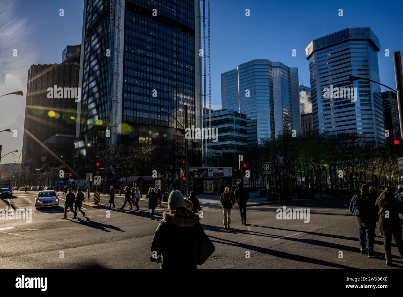 Le centre-ville de Montréal revient à la vie en 2024 Banque D'Images