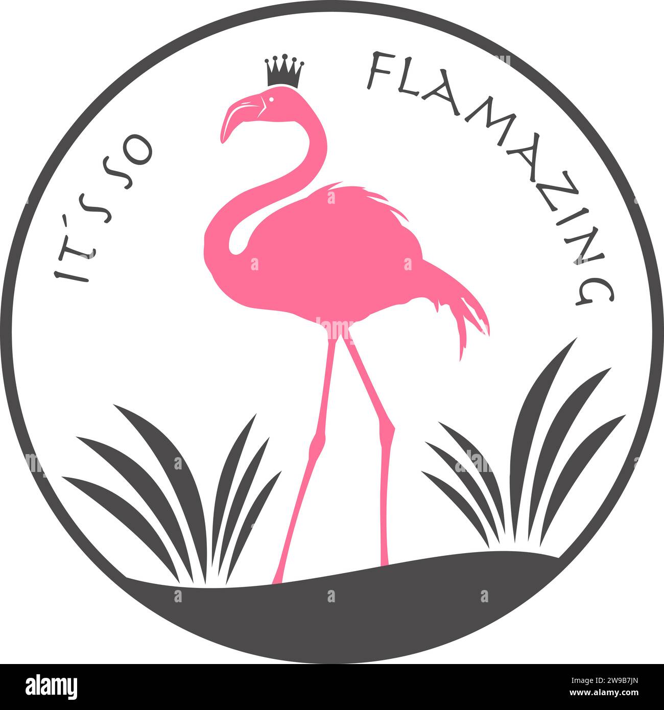 Flamingo avec fond transparent Illustration de Vecteur