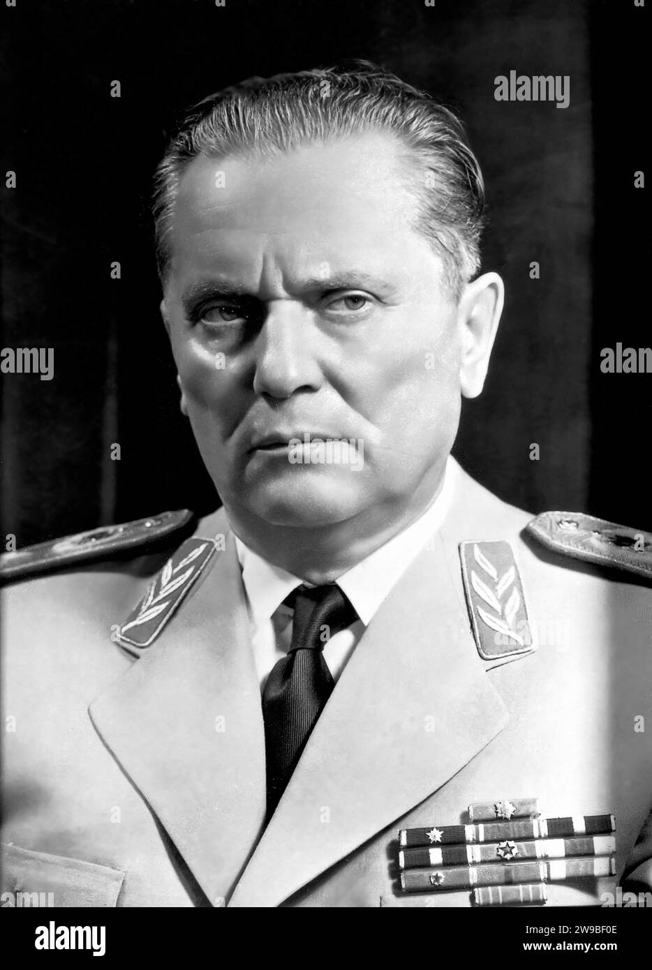 Tito. Portrait de l'ancien président et premier ministre de Yougoslavie, Josip Broz (1892-1980), portrait officiel, 1961 Banque D'Images